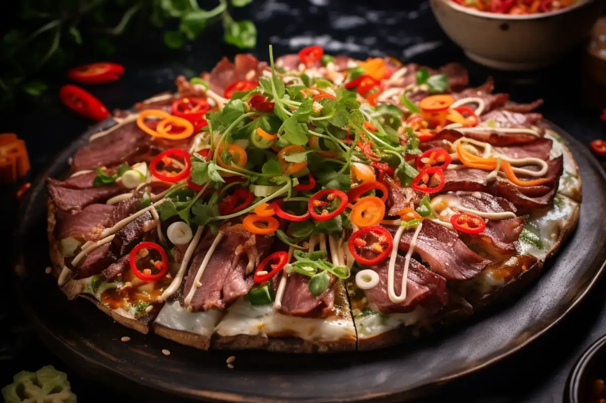 बीफ किसे कहते हैं ? मतलब, फायदे और फोटो 1 beef pizza dish