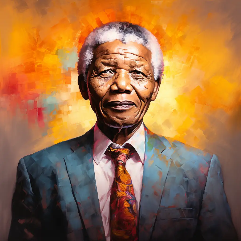 Nelson Mandela: कैदी से बने राष्ट्रपति व्यक्ति को AI कैसे देखता है ? 1 colourful nelson mandela