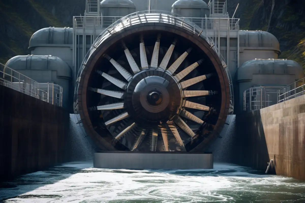 अक्षय ऊर्जा संसाधन क्या हैं? 3 hydro electric turbine