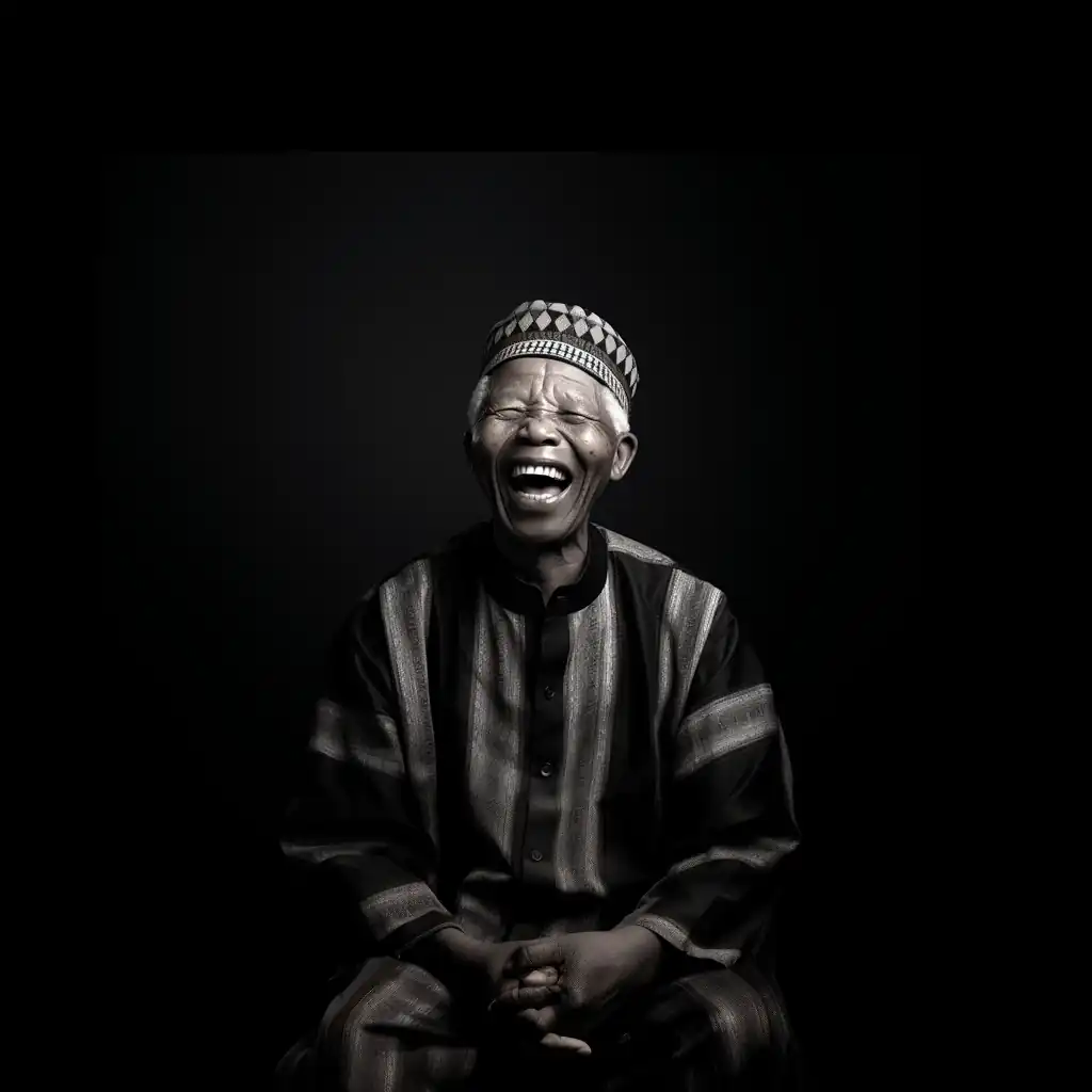 Nelson Mandela: कैदी से बने राष्ट्रपति व्यक्ति को AI कैसे देखता है ? 7 smiling nelson mandela