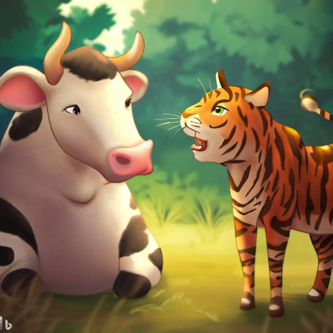 शेर और गाय की कहानी