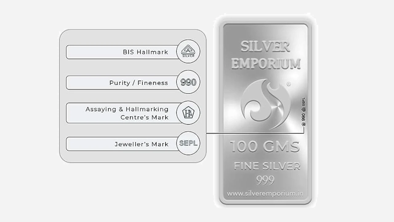 जानिए आज 1 किलो चांदी का भाव क्या चल रहा है । 2 silver purity hall mark.webp